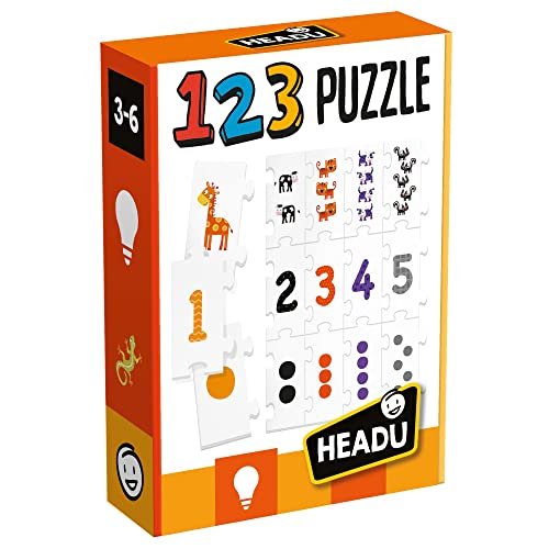 Headu 123 Puzzle New Numeri E Quantità In Sequenza Mu54907 Gioco Educativo Per Bambini 3-6 Anni Made In Italy