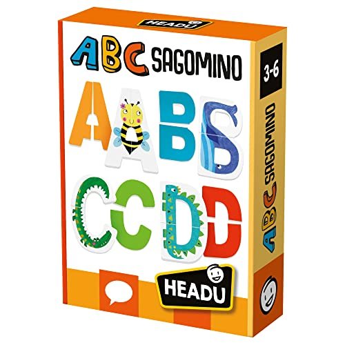 Headu Abc Sagomino L'Alfabeto Delle Lettere Sagomate It51364 Gioco Educativo Per Bambini 3-6 Anni Made In Italy