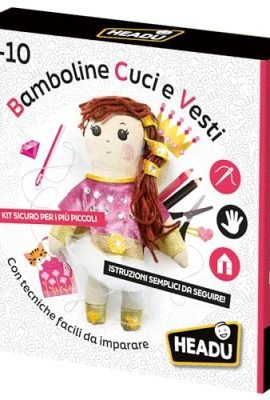Headu Bamboline Wash & Dress with Easy-to-Learn Techniques – IT56918 | Art & Craft Game for Children Aged 4–8 Years | Made in Italy