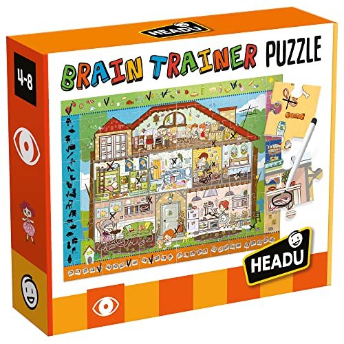Headu Brain Trainer Puzzle Osservazione E Concentrazione It21154 Gioco Educativo Per Bambini 4-6 Anni Made In Italy
