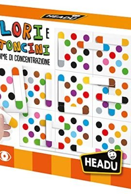 Headu Colori & Sticks Action Game of Concentration IT53597 Educational Game for Children Aged 3–6 Years Made in Italy