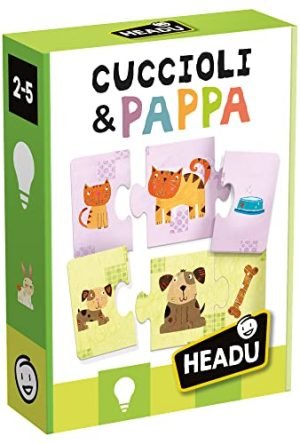 Headu Cuccioli & Pappa – A Logic Game for the Littlest Ones | IT20058 – Educational Toy for Children Aged 2–4 Years, Made in Italy
