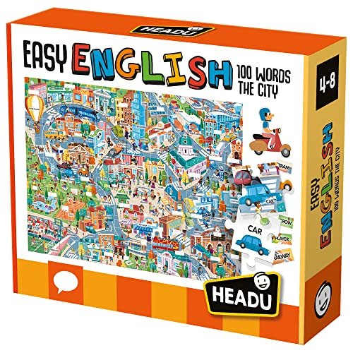 Headu Easy English 100 Words City Giocare E Imparare Subito Con Un Metodo Efficace It21000 Gioco Educativo Per Bambini 4-6 Anni Made In Italy