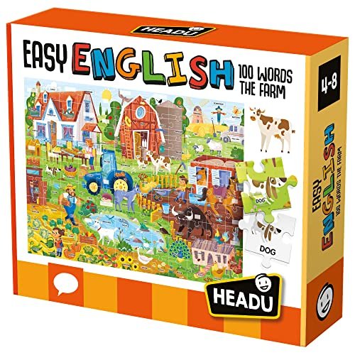 Headu Easy English 100 Words Farm Giocare E Imparare Subito Con Un Metodo Efficace It20997 Gioco Educativo Per Bambini 4-6 Anni Made In Italy