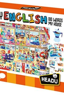 Headu Easy English 100 Words My House – Play and Learn Right Away with an Effective Method | IT23158 – Educational Game for Children Aged 4–6, Made in Italy