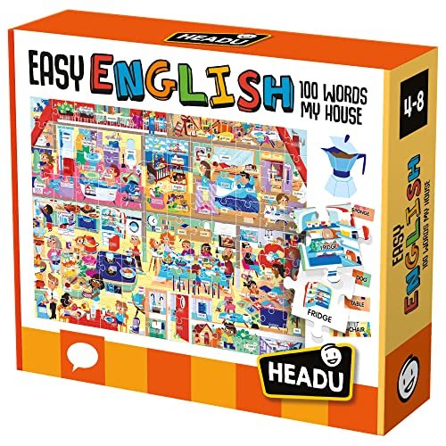 Headu Easy English 100 Words My House Giocare E Imparare Subito Con Un Metodo Efficace It23158 Gioco Educativo Per Bambini 4-6 Anni Made In Italy