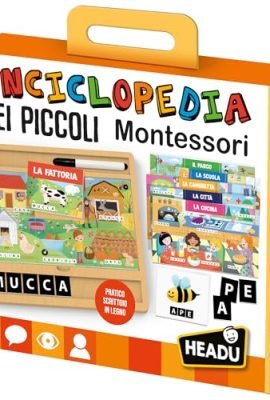 Headu Montessori Little Encyclopedia: Write, Read & Learn Words – IT57250 – Educational Game for Children Aged 3–6 Years, Made in Italy