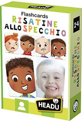 Headu Flashcards Risatine Allo Specchio Montessori: Let’s Play with Expressions and Emotions – IT54884 | Educational Game for Children Aged 2–4 Years, Made in Italy