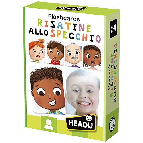 Headu Flashcards Risatine Allo Specchio Montessori Giochiamo Con Le Espressioni E Le Emozioni It54884 Gioco Educativo Per Bambini 2-4 Anni Made In Italy