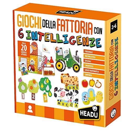 Headu Giochi Della Fattoria Con 6 Intelligenze Scopri Le Abilità Dei Più Piccoli It29549 Gioco Educativo Per Bambini 3-6 Anni Made In Italy