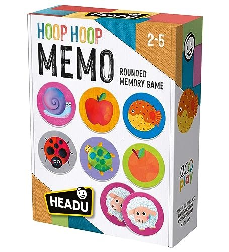 Headu Hoop Hoop Memo Rounded Memory Game Mu55171 Gioco Educativo Ecosostenibile Per Bambini 2-5 Anni Made In Italy
