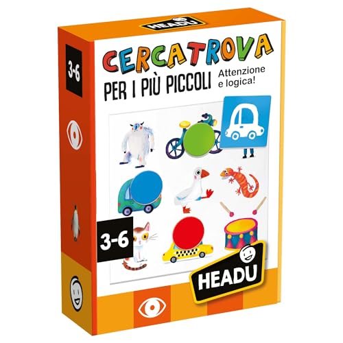 Headu Il Cercatrova Dei Bambini Il Gioco Di Attenzione E Logica Per I Più Piccoli It56260 Gioco Educativo Per Bambini 3-6 Anni Made In Italy