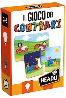 Headu The Game of Opposites – Logic Game to Learn How to Compare | IT20584 Educational Game for Children Aged 3–6 Years, Made in Italy