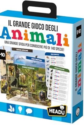 Headu The Great Animal Game: A Fun Challenge to Learn About More Than 140 Species – IT57045 – Educational Game for Children Aged 5–10, Made in Italy