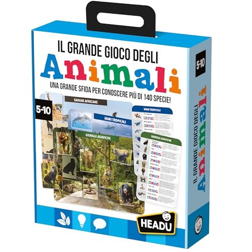 Headu Il Grande Gioco Degli Animali Una Divertente Sfida Per Conoscere Più Di 140 Specie It57045 Gioco Educativo Per Bambini 5-10 Anni Made In Italy