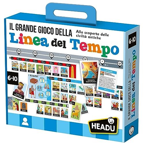 Headu Il Grande Gioco Della Linea Del Tempo Sfida I Tuoi Amici Alla Scoperta Delle Civiltà Antiche It57052 Gioco Educativo Per Bambini 6-10 Anni Made In Italy