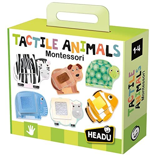 Headu IT20188 Tactile Animals Montessori