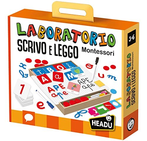 Headu Laboratorio Scrivo & Leggo Montessori Il Kit Più Completo Per Imparare A Leggere E Scrivere It29426 Gioco Educativo Per Bambini 3-6 Anni Made In Italy
