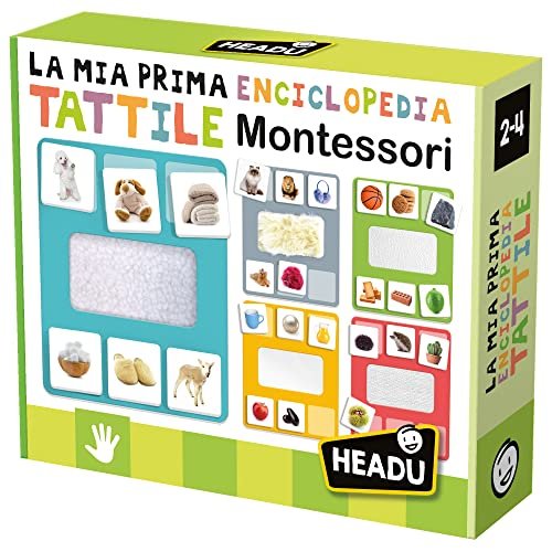 Headu La Mia Prima Enciclopedia Tattile Montessori Gioca E Scopri Con Le Speciali Tessere It53580 Gioco Educativo Per Bambini 2-4 Anni Designed In Italy