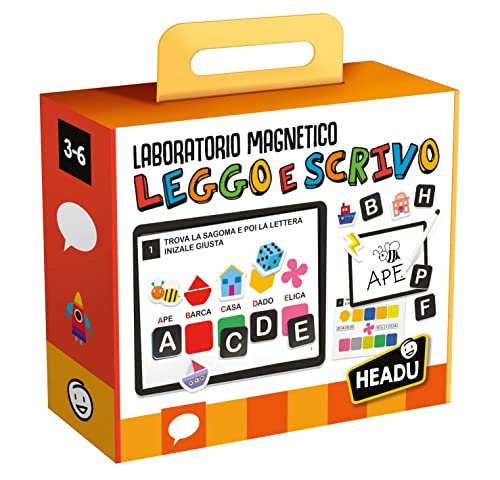 Headu Le Forme Magnetiche Dell'Alfabeto Creo Leggo E Scrivo It27897 Gioco Educativo Per Bambini 3-6 Anni Made In Italy