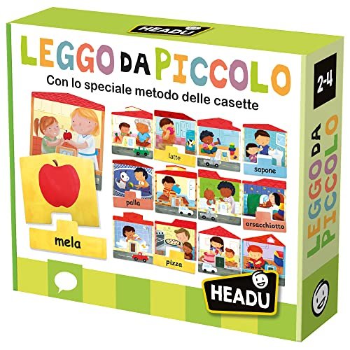 Headu Leggo Da Piccolo Con L’Originale Metodo Delle Casette It54976 Gioco Educativo Per Bambini 2-5 Anni Made In Italy