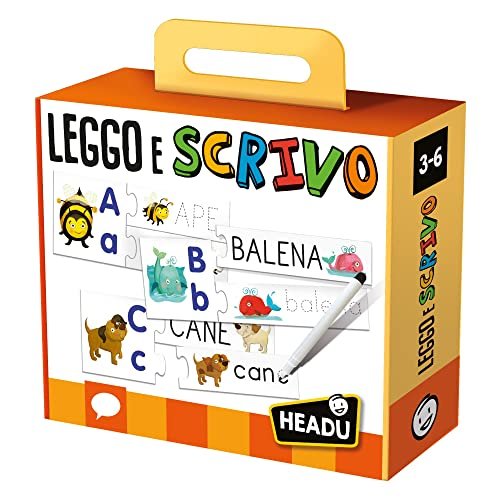 Headu Leggo E Scrivo Imparo A Leggere E Scrivere A Tre Anni It20591 Gioco Educativo Per Bambini 3-6 Anni Made In Italy