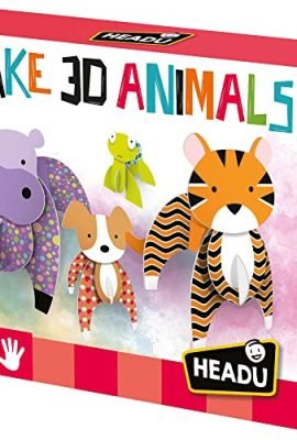 Headu Make 3D Animals – Build, Decorate, Invent: MU24704 – Art & Craft Game for Kids Aged 4–8 Years, Made in Italy