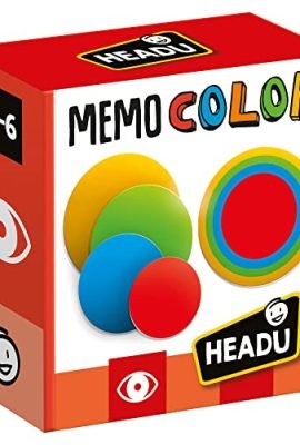 Headu Memo Color – The Visual Memory Game, MU51289 – Educational Game for Children Aged 3–6 Years, Made in Italy