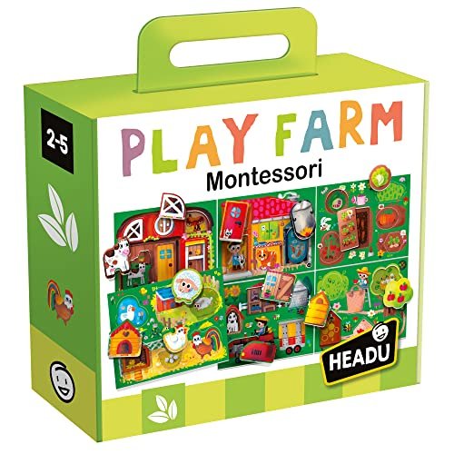 Headu Play Farm Montessori Prime Scoperte Nella Fattoria Mu23608 Gioco Educativo Per Bambini 2-4 Anni Made In Italy