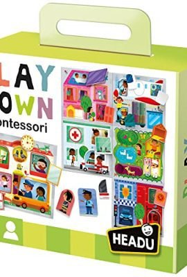 Headu Play Town Montessori My First Discoveries in the City MU23615 Educational Game for Children Aged 2–4 Years Made in Italy
