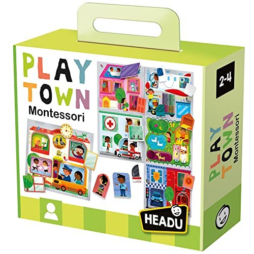 Headu Play Town Montessori Le Mie Prime Scoperte Nella Città Mu23615 Gioco Educativo Per Bambini 2-4 Anni Made In Italy