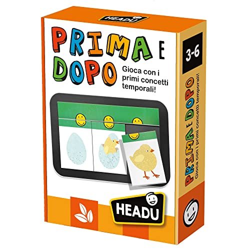 Headu Prima E Dopo Gioca Con I Primi Concetti Temporali It25442 Gioco Educativo Per Bambini 3-6 Anni Made In Italy