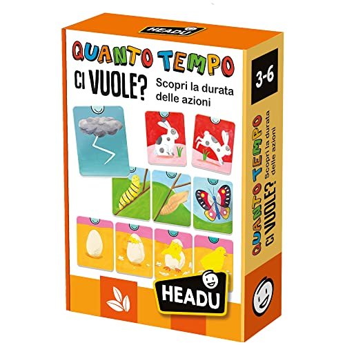Headu Quanto Tempo Ci Vuole Il Concetto Di Durata Spiegato Ai Più Piccoli It55096 Gioco Educativo Per Bambini 3-6 Anni Made In Italy