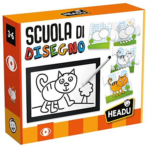 Headu Scuola Di Disegno Sequenze Logiche E Prime Tecniche Di Disegno It20522 Gioco Educativo Per Bambini 3-6 Anni Made In Italy