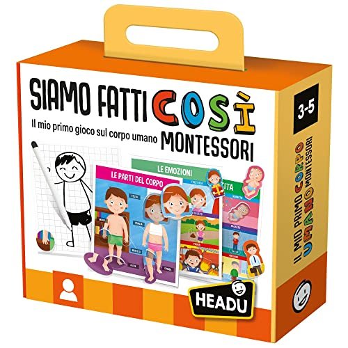 Headu Siamo Fatti Così Montessori Scopri Come Siamo Fatti It28108 Gioco Educativo Per Bambini 3-5 Anni Made In Italy