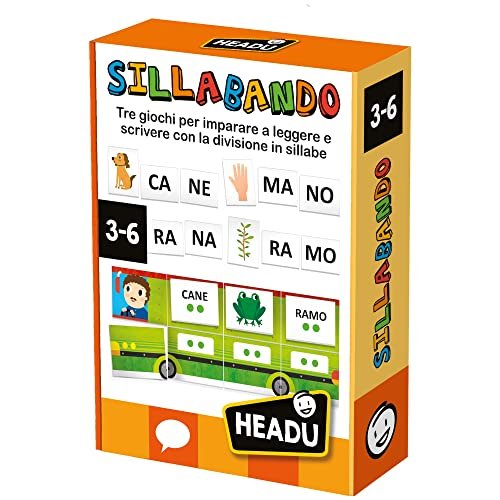 Headu Sillabando Tre Giochi Per Imparare A Leggere E Scrivere Con La Divisione In Sillabe It54945 Gioco Educativo Per Bambini 3-6 Anni Made In Italy