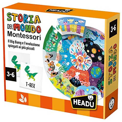 Headu Storia Del Mondo Montessori Il Big Bang E L'Evoluzione Spiegati Ai Più Piccoli It27910 Gioco Educativo Per Bambini 3-6 Anni Made In Italy