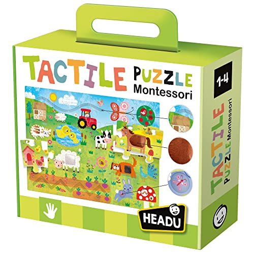 Headu Tactile Puzzle Montessori Farm Gioco Multiattività Per I Più Piccoli Mu23592 Puzzle Educativi Per Bambini Età 1+ Designed In Italy