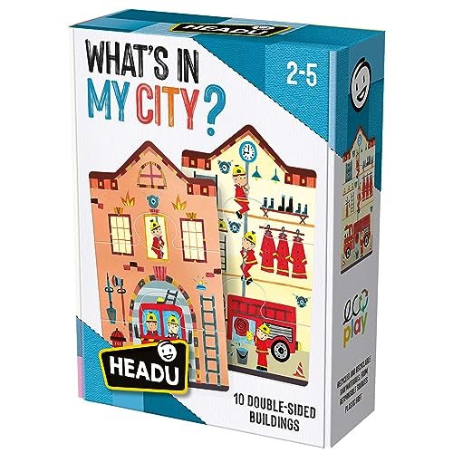 Headu What'S In My City Gira E Scopri Cosa C'È Dentro Mu55591 Gioco Educativo Ecosostenibile Per Bambini 2-5 Anni Made In Italy