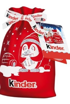 Kinder Happy Snack Red Bag – 13 Assorted Sweet Chocolate Snacks, Special Santa Claus Gift Bag, Perfect Gift Idea, Pack of 290.5 g