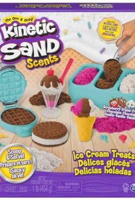 Kinetic Sand, Delicious Gelato Playset, Scented Kinetic Sand, Magic Sand | Colored Sand 454g, Includes Ice Cream Accessories, Toys for Boys and Girls, Ages 3+