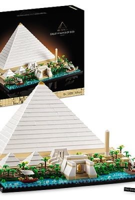 LEGO 21058 Architecture The Great Pyramid of Giza, Home Decor, Gift Idea for Adults, Men, Women, Moms, Dads, Creative Building Enthusiasts, Famous Monuments Collection