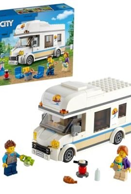 LEGO 60283 City Holiday Camper, Buildable Toy Trailer Model with Minifigures, Games for Boys and Girls, Gift Ideas
