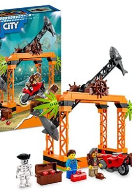LEGO 60342 City Stuntz Shark Attack Acrobatic Challenge, Toy Motorcycle with Minifigure, Games for Kids Ages 5+, Gift Idea