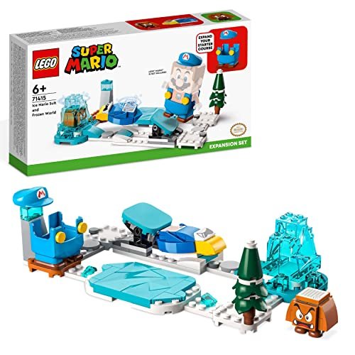 LEGO 71415 Super Mario Pack di Espansione Costume di Mario Ghiaccio e Mondo Ghiacciato, Modellino da Costruire con Tuta e Personaggi Pinguastro e Goomba