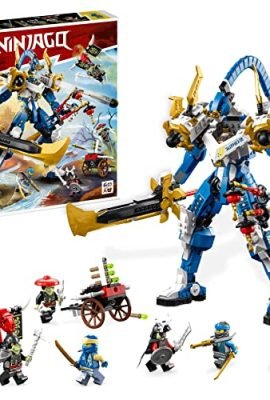 LEGO 71785 NINJAGO Jay’s Titan Mech, 2023 Set with Large Action Figure, Battle Toy, Gift Ideas for Christmas for Boys and Girls, Including 5 Minifigures and a Crossbow Cart