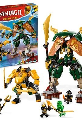 LEGO 71794 NINJAGO Team Mech: Lloyd and Arin’s Ninja, Set with 2 Combosible Action Figures, Ninja Playsets, Christmas Gift Ideas for Boys and Girls Aged 9+, Including 5 Minifigures, Battle Playset