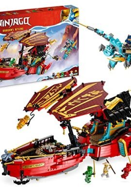 LEGO 71797 NINJAGO The Ship of Destiny – Race Against Time, 2023 Set with Flying Toy Ship, 2 Dragon Figures, and 6 Minifigures, Perfect Birthday Gift Idea for Kids