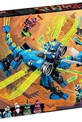 LEGO Ninjago Jay’s Cyber Dragon Building Set with Jay, NYA, and Unagami Minifigures, Prime Empire Action Figures, 71711