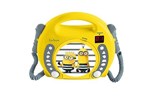Lexibook- Despicable Me/Minions Lettore CD con Microfono, Colore Giallo/Grigio, Norme, RCDK100DES